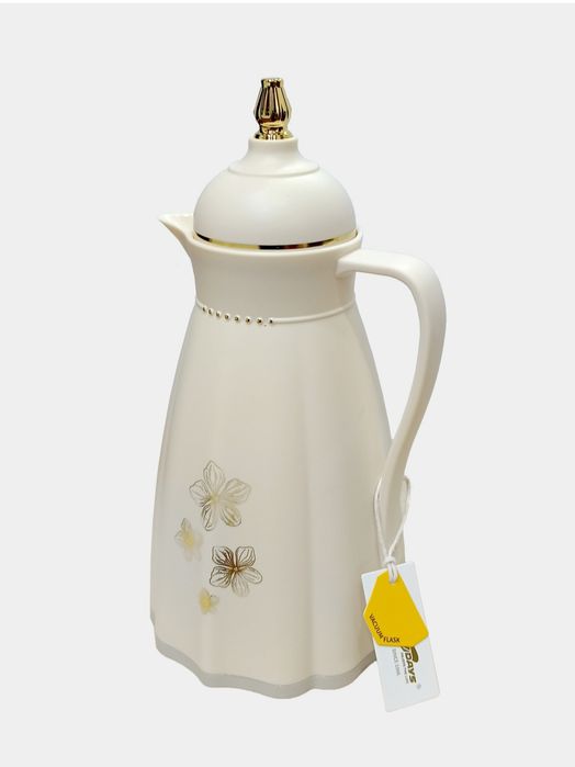 Термос-графин невестка с декором,для чая и кофе,1литр.Новый в коробке