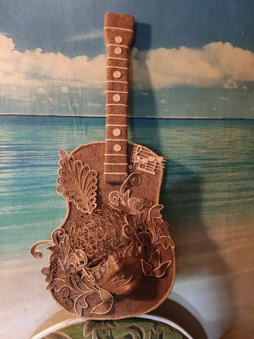 Картина из джутовой нити