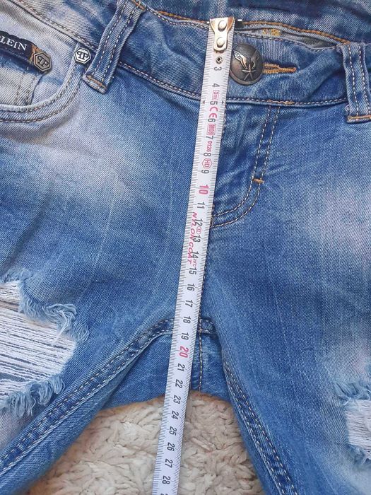 Оригинални дънки с ниска талия philipp plein xs-s