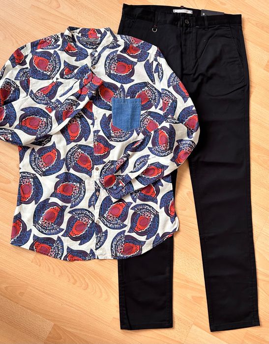 Нови черни панталони/деним Zara & подарък риза Todo Loco