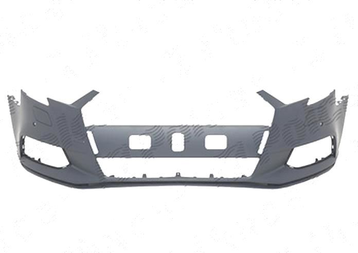 Bara fata Audi A3 (8v), 05.2016-12.2020, model Sedan, cu gauri pentru spalator si 2 senzori de parcare, 8V5807065BGRU