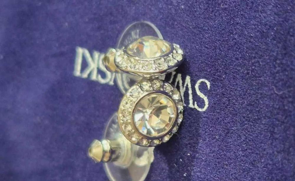 Cercei Swarovski Angelic Argintii - noi, în cutie