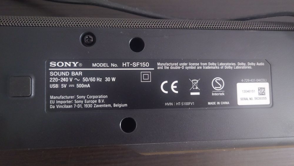 Soundbar Sony SF150