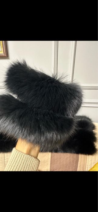 Blana de vulpe neagra marime S