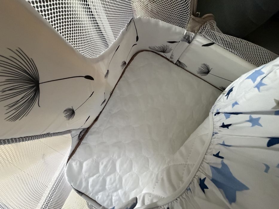 Patut co-sleeper Lionelo  3 in 1 + saltea burete 7cm