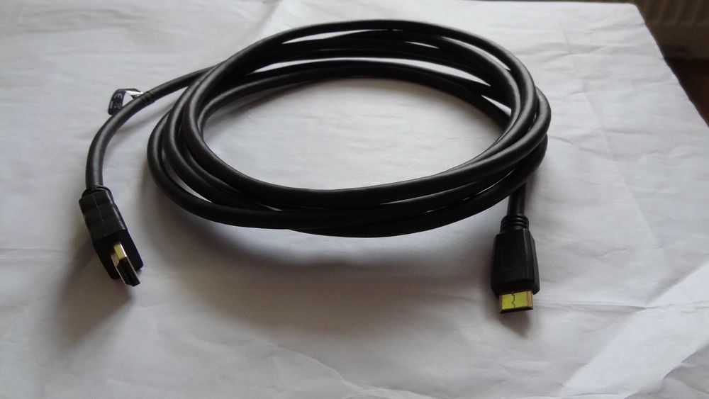 Cablu HDMI cu Ethernet HDMI tata - mini HDMI tata 3m negru Nedis