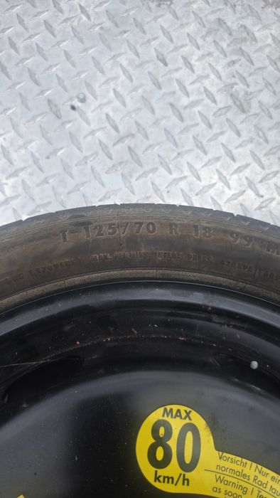 Roata rezerva slim 5x112 125/70/18 Vw Audi Skoda Seat cod 1K0601027B