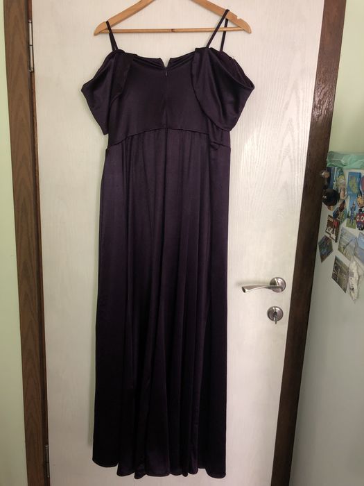 Тъмно лилава рокля за повод