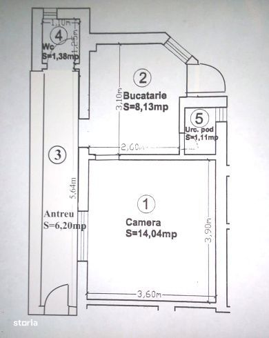 Apartament cu 1 camera la casa | Decomandat | Parcare | Zona Garii