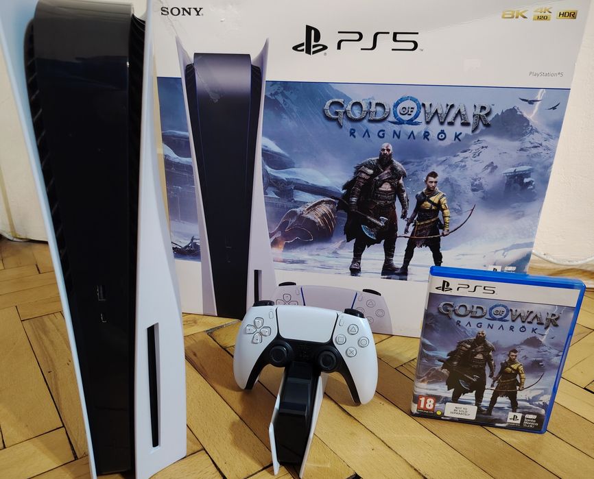 Само за 499 евро ! PlayStation 5 God of War Ragnarok Bundle + Charging
