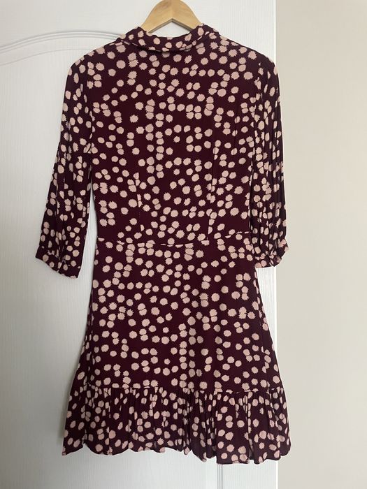 Rochie scurta Whistles 34-36 burdundy alb