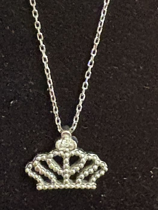 Сребърно колие с естествен диамант на ZEN D0.02