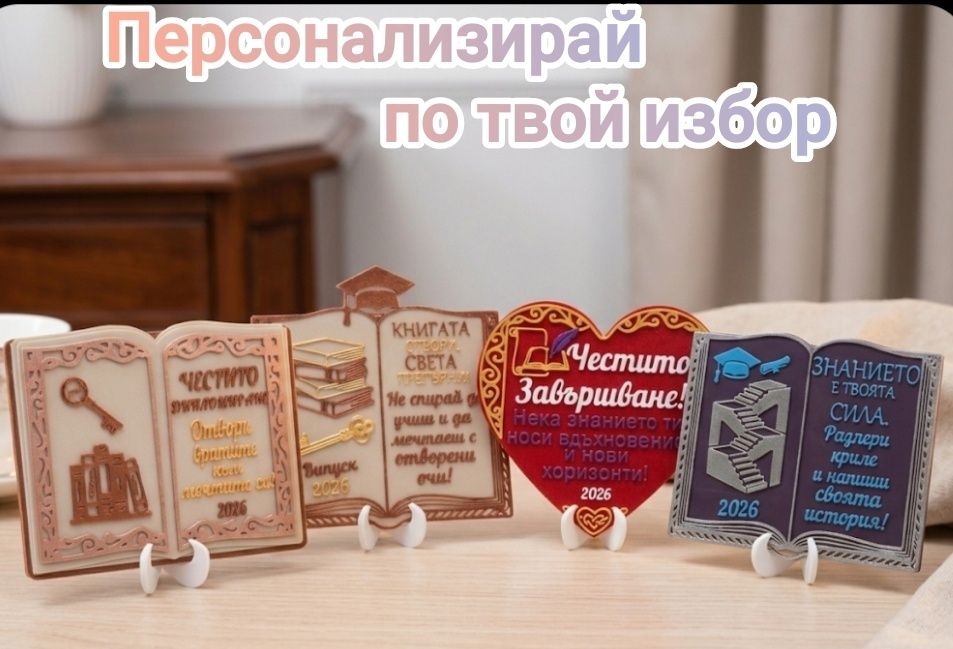 Персонализирани 3D книжки с пожелания за бал и дипломиране 2026