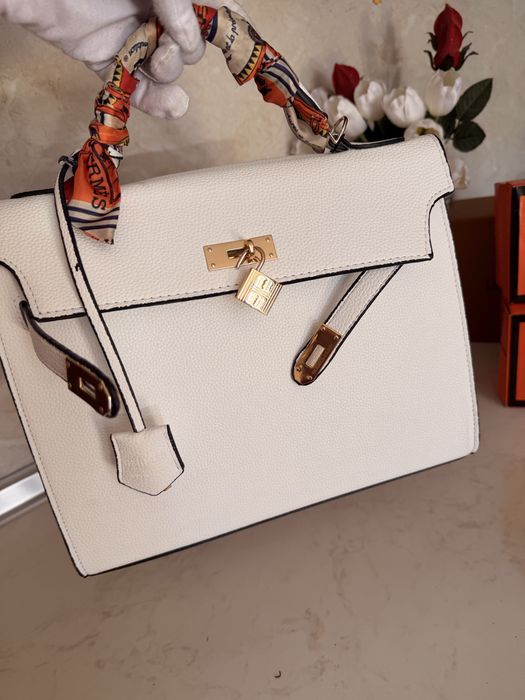 Дамска чанта Hermes Birkin бяла
