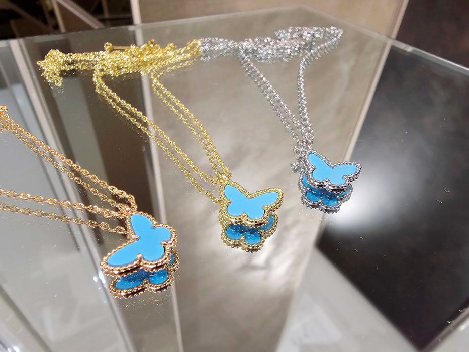 Van Cleef & Arpels VCA Sweet Turquoise Butterfly Дамско Колие