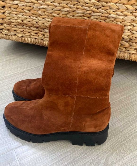 Cizme peste genunchi, piele naturala [purtate o singura data]