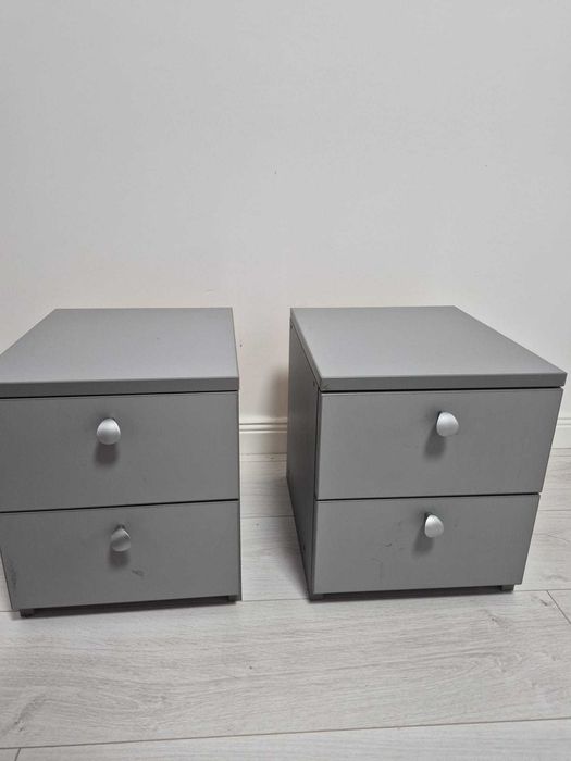 Noptiera gri 30 cm - 35 cm - 35 cm - doua bucati