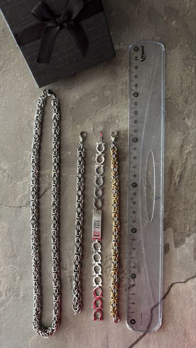 Мъжки гривни и ланец/гердан от медицинска стомана / бижута