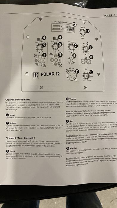HK Audio Polar 12, Активна система за озвучаване, 12", 2000W, 127dB