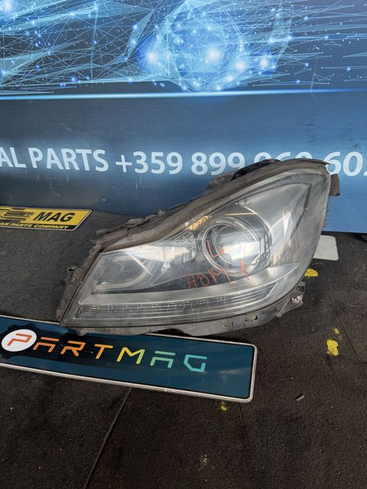 LED фар Ляв Mercedes W204 C Class Facelift Ксенон с забележка ном 2
