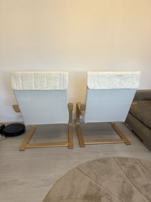 SET IKEA Balansoar 2 Bucati Si Taburet Pentru Picioare Mobila Design Unic Stare Buna Sarcina 120Kg Pret Negociabil