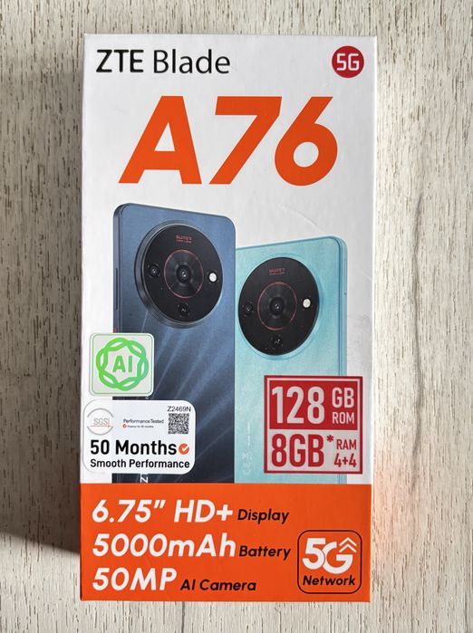 Телефон ZTE Blade A76 с гаранция 2години