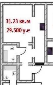 Сергели.. Дом на земле. 1 -ком, 31  кв.м. Новый. Евроремонт