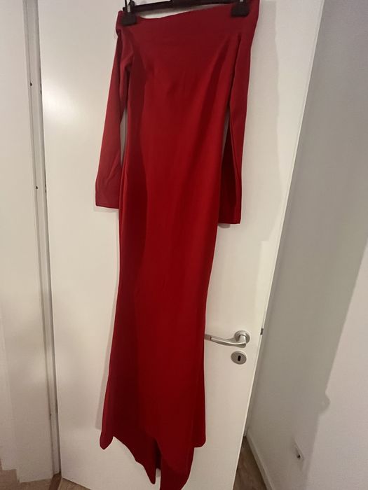 Rochie sirena rosie de seara S- 100 ron