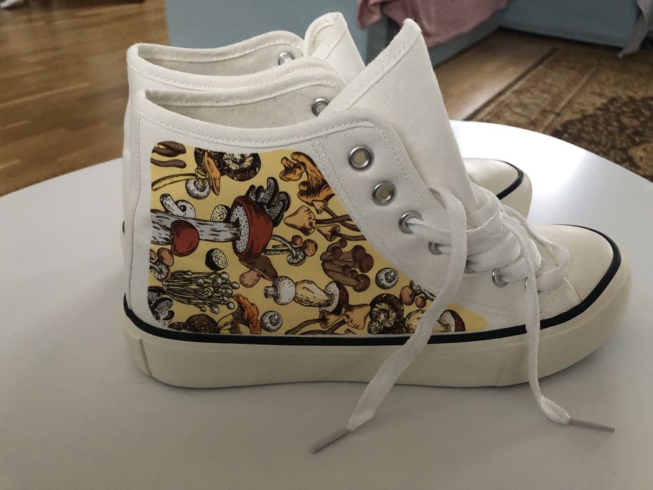 Tenisi / bascheți / teneși imprimeu ciuperci, Converse-style, 38