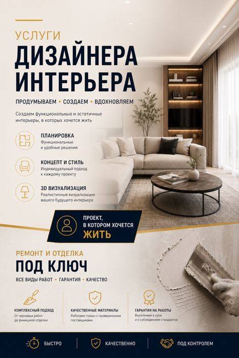 Услуги дизайнера интерьера