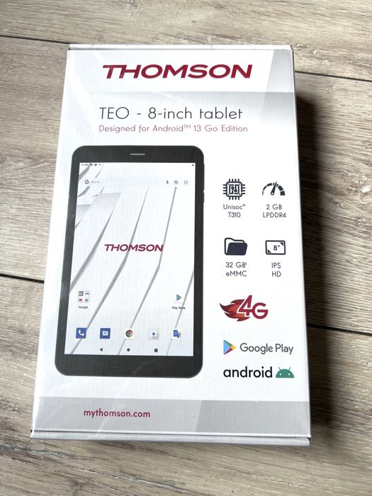Tabletă Thomson TEO 8” 4G – Android 13 Go, 2GB RAM, 32GB, IPS HD, Nouă