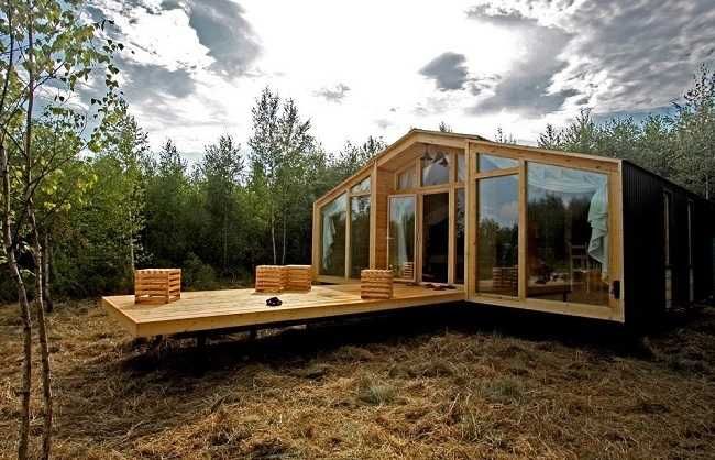 Confectionez case moderne modulare pe structura metalica, cabane tip A