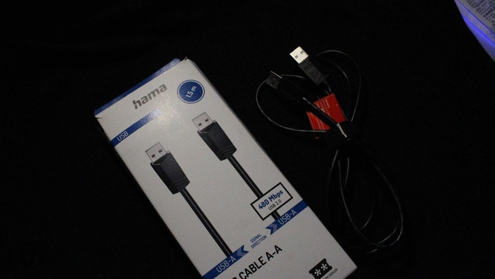 Cablu USB Hama A-A, USB 2.0, 480 Mbit/s, 1.5 m
