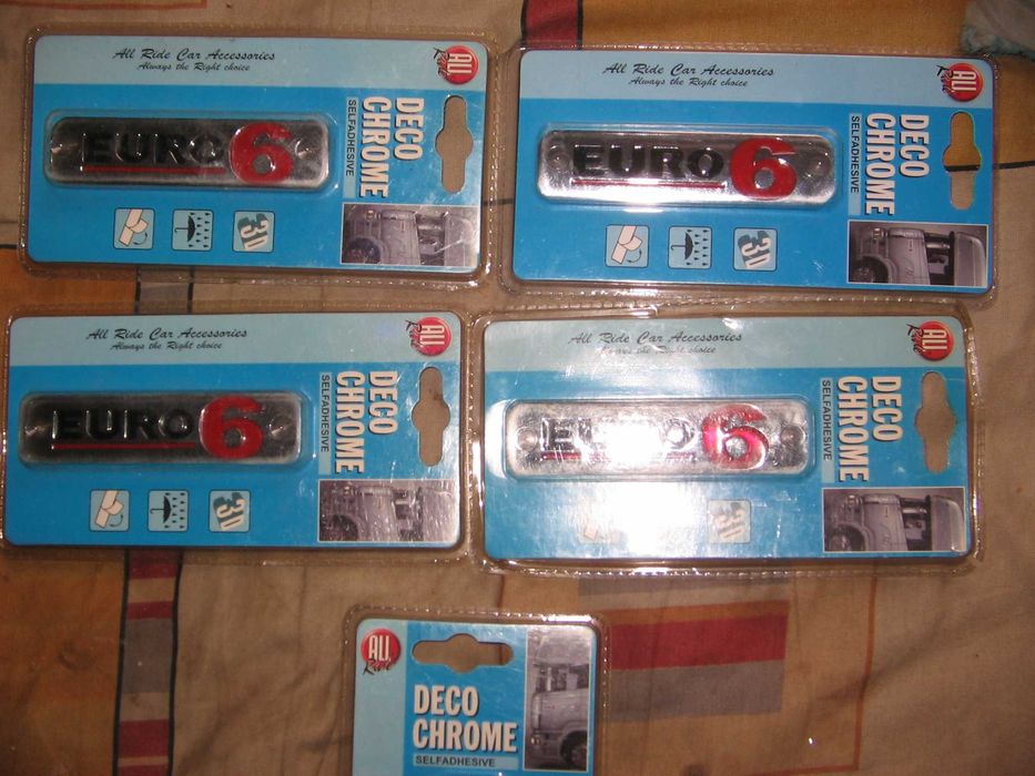 Embleme auto EURO 6 Cromate