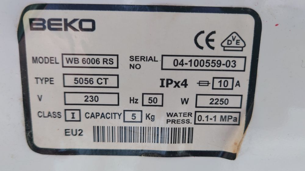 Пералня BEKO WB6006RS