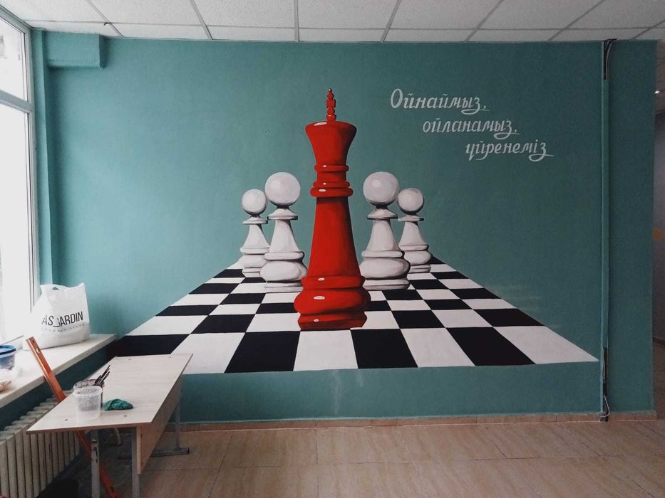 Қабырғаға сурет салу,Роспись стен