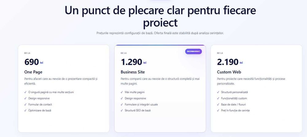 Site web profesional pentru firme | Design modern | de la 690 lei