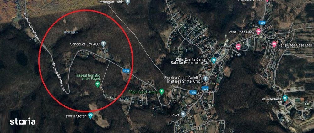 Teren de 3000 mp,  Utr: Aapp- zona de agrement- Faget- zona Sf. Ioan
