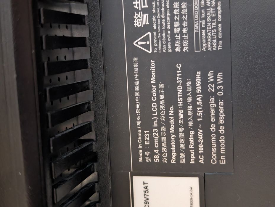 Monitor HP LCD 23"