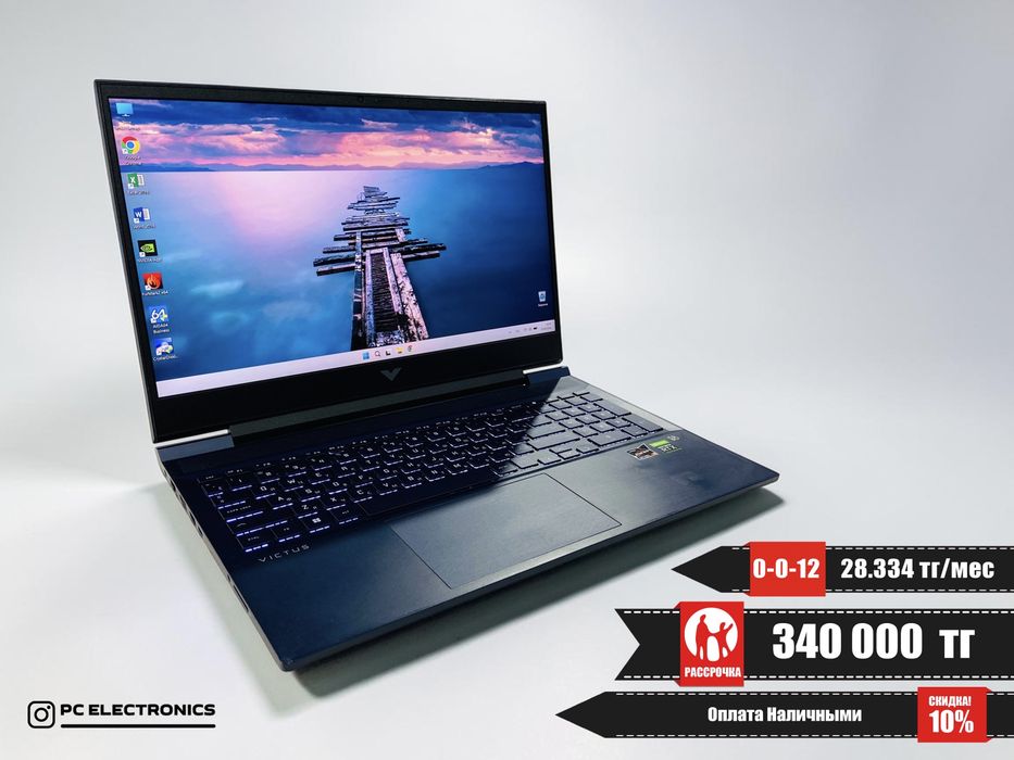 Рассрочка!!! HP Victus 15 - Ryzen 5 5600H/16Gb/SSD 1Tb/RTS 3060 6Gb