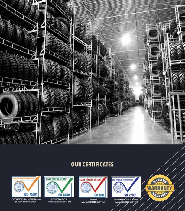 Гуми марка GTK селскостопански и индустриалнаи 10,20,24,26,32,38 цола