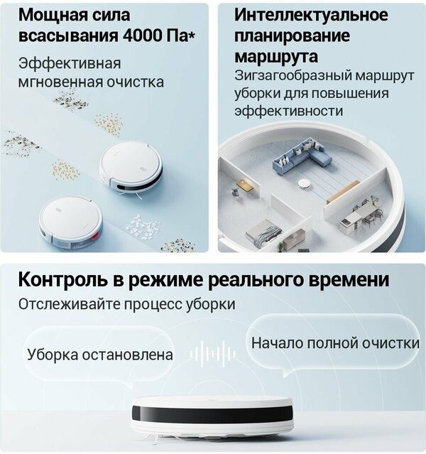 Робот-пылесос Xiaomi Robot Vacuum E10 EU, белый