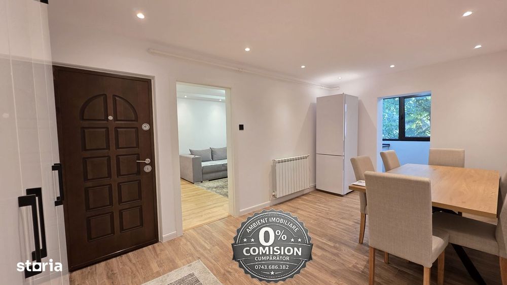 Apartament 2 camere, etaj 1, RENOVAT, mobilat și utilat, VASLUI - zona