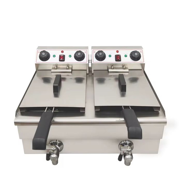 Професионален двоен фритюрник PZ102V – електрически, инокс