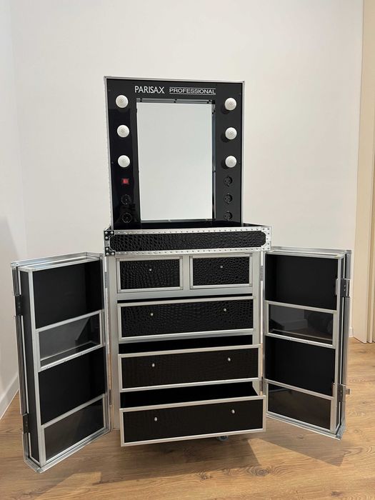 Statie profesionala PARISAX make-up & hair cu 2 posturi de lucru.