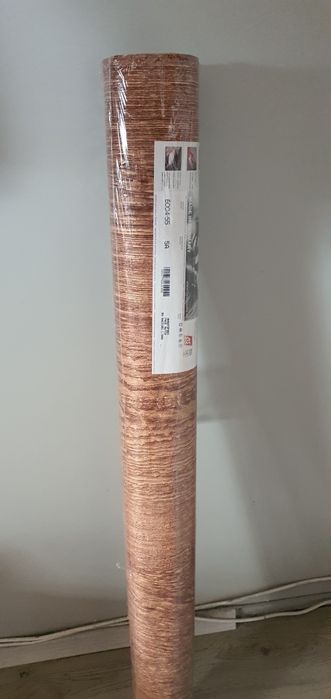 Ролка тапет релефен  дървесен цвят пеефна с размер 1.06м ×10.05