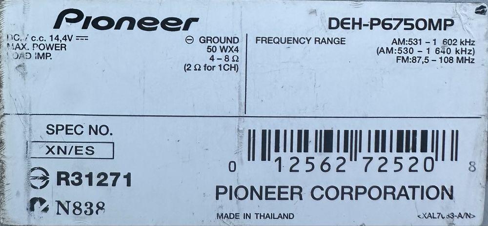 Pioneer дельфин deh6750mp