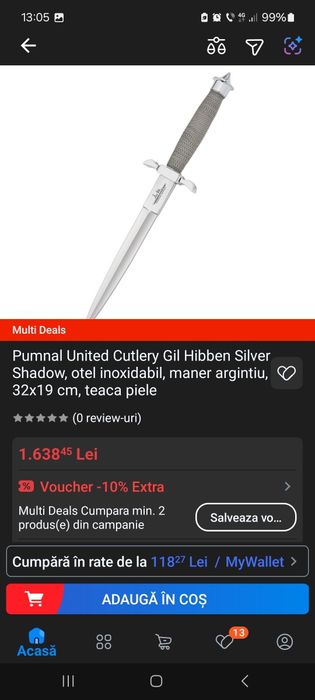 Cutit pumnal United Cutlery