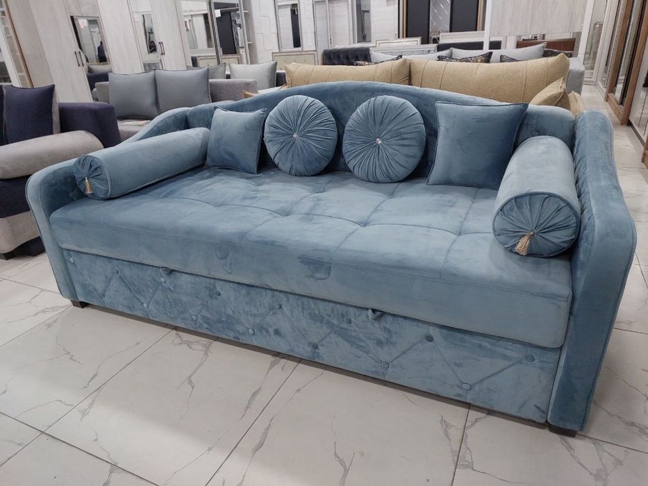 Диван раскладной с выдвижным механизмом делфин