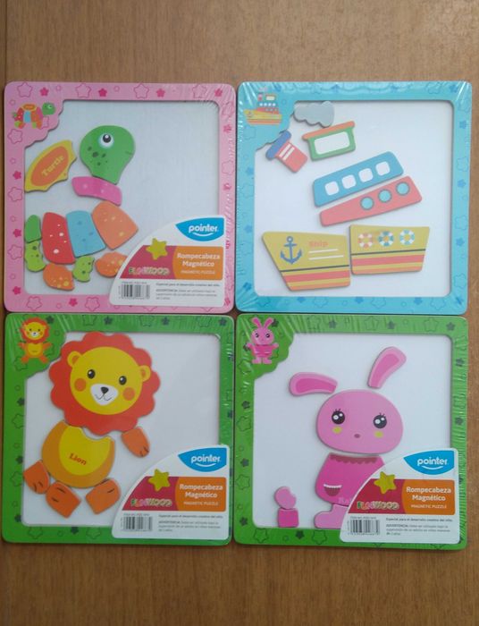 8в1 комплект магнитни  дъски с магнити на животни и превозни средства